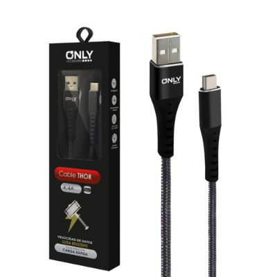CABLE IPHONE ONLY THOR 4.4A NEGRO
