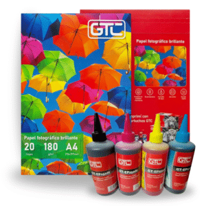 PACK 4 BOTELLAS DE TINTA + PAPEL FOTO DE REGALO