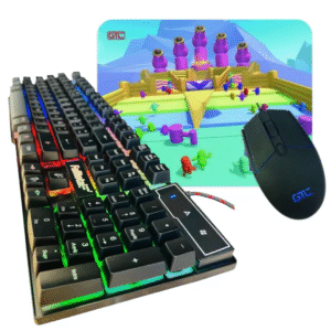 PACK MOUSE GAMER + TECLADO RGB + PAD