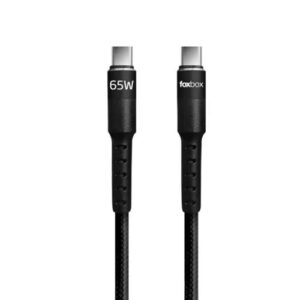 CABLE FOXBOX ROUND PRO TIPO C A TIPO C NEGRO 2M