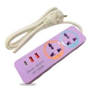 ZAPATILLA 2 BOCAS + 2 USB + 1 TIPO C - NEW 12