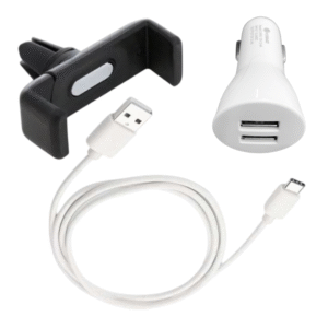 PACK VIAJERO HOLDER + CARGADOR + CABLE