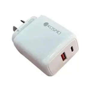 CARGADOR CELULAR KOSMO USB + C 100W ULTRA BLANCO