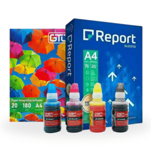 PACK 4 BOTELLAS DE TINTA + RESMA + PAPEL FOTO
