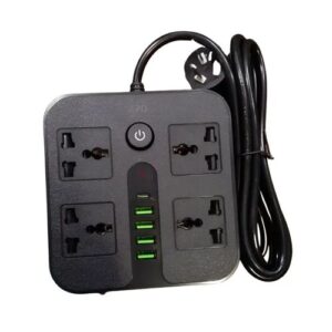 ZAPATILLA 4 BOCAS + 4 USB + 1 TIPO C + INTERRUPTOR