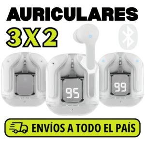 PACK X 3 AURICULARES BLUETOOTH